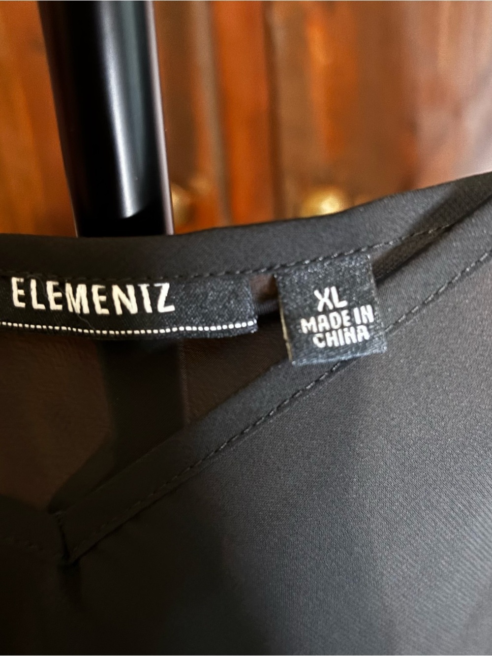 Elementz Black V-Neck Chiffon Cami Tank Top